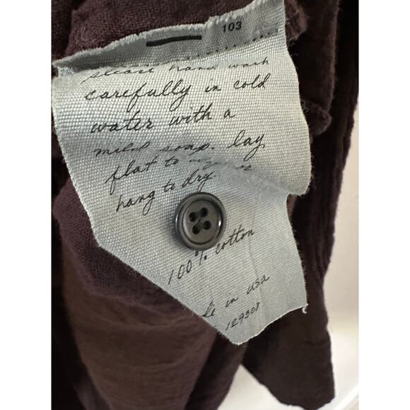 Raquel Allegra Gauze Purple Shirt Dress size 3 - Large - Picture 10 of 10